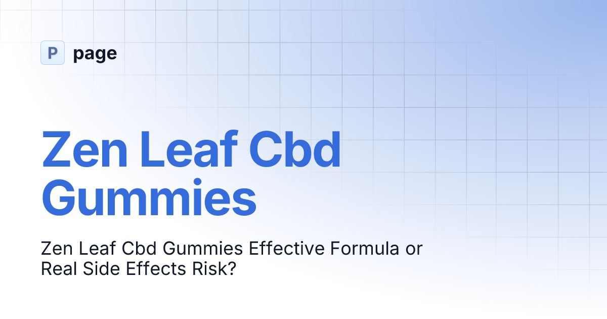 Zen Leaf Cbd Gummies page